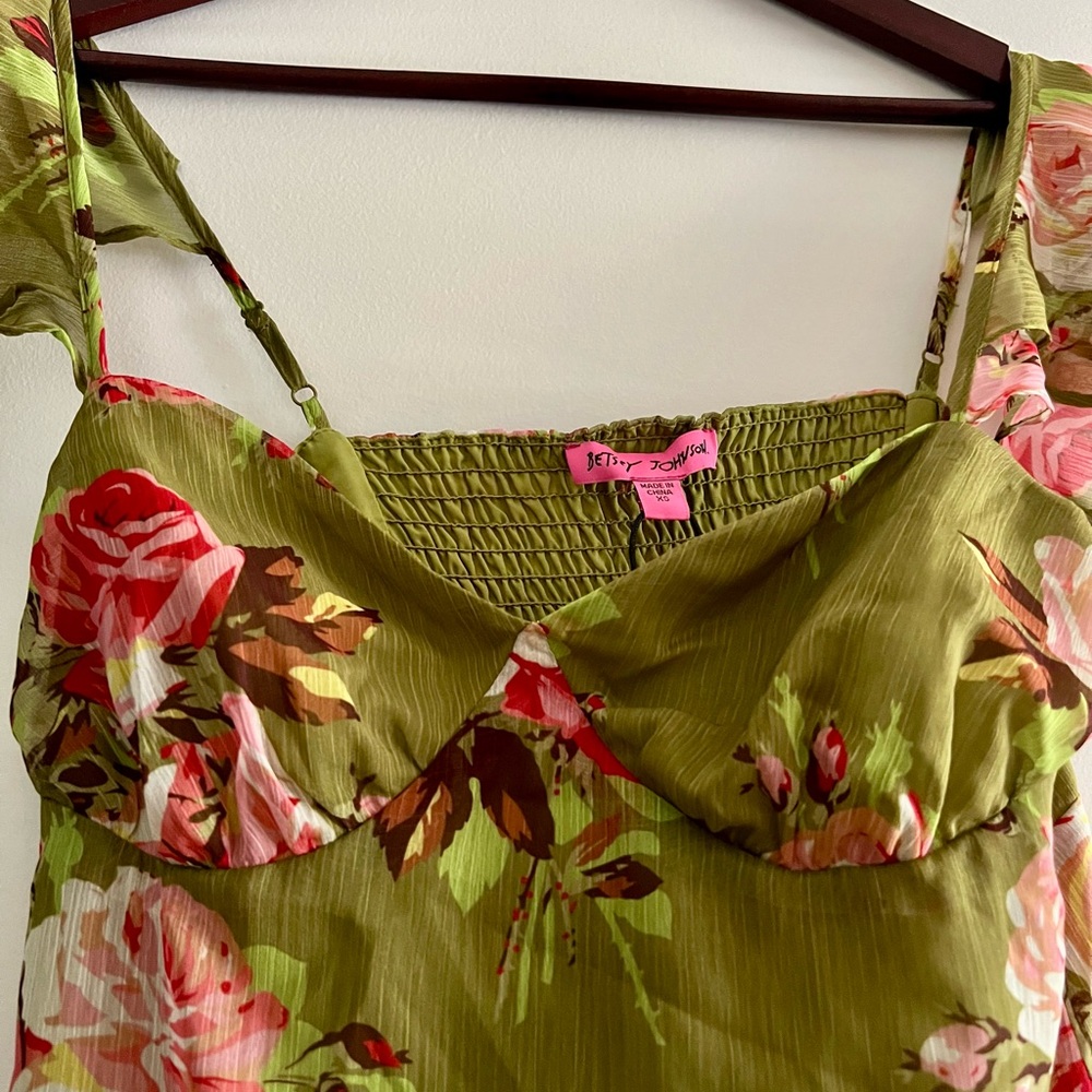 Floral Green Midi Dress - Picture 5 of 10